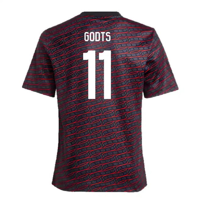 2024-2025 Ajax Pre Match Shirt (Black) - Kids (Godts 11)-SoccerKits Hub | Buy Soccer Jerseys Online